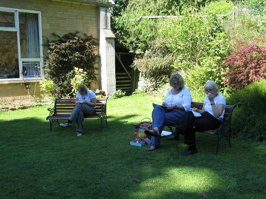 Sewing in the garden